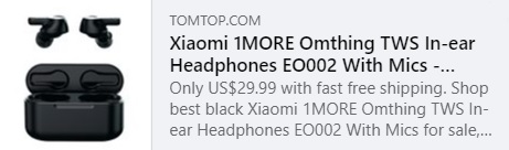 1MEHR Omthing TWS In-Ear-Kopfhörer EO002 mit Mikrofon Preis: $25.99